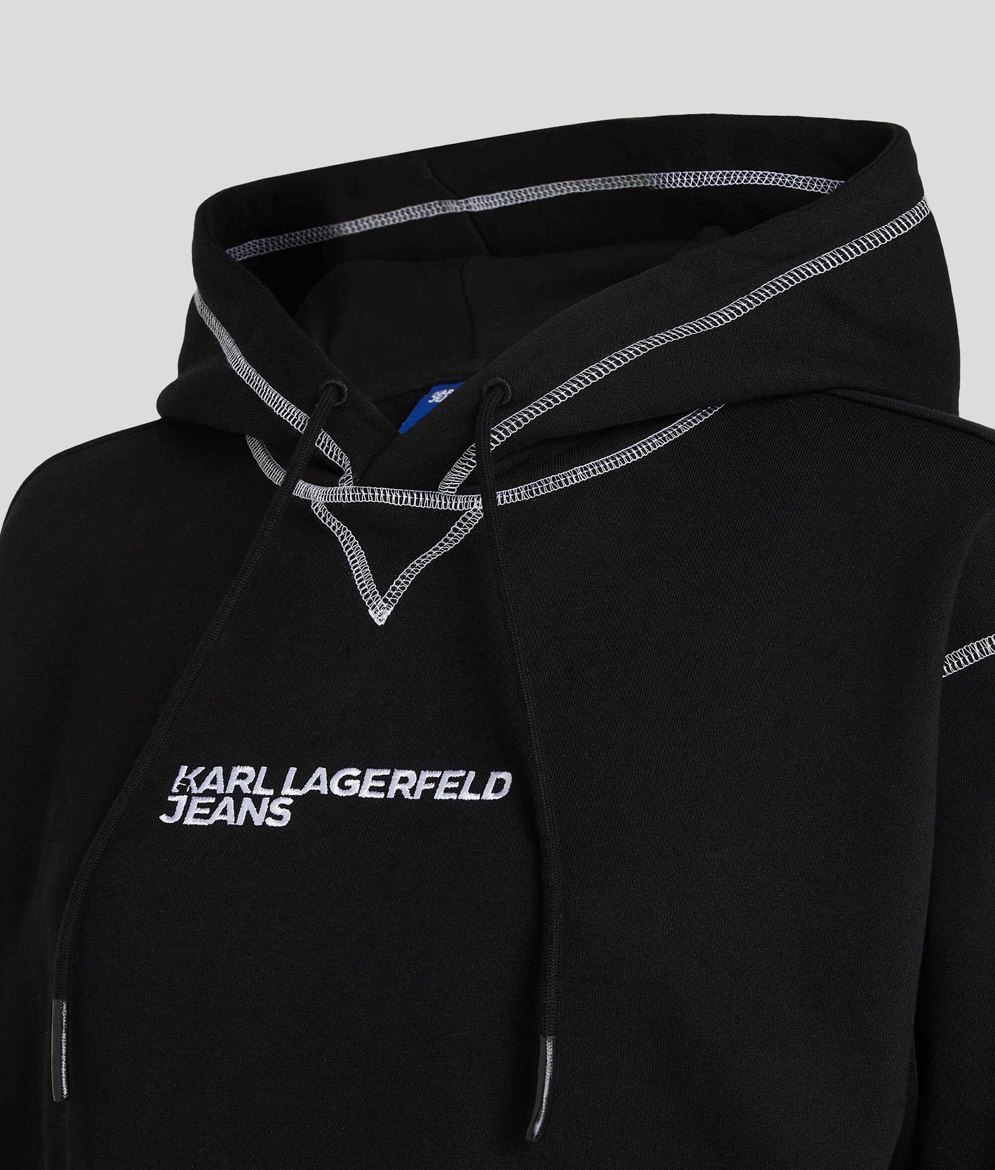 (image for) Distinctive KLJ CONTRAST STITCH CROPPED HOODIE